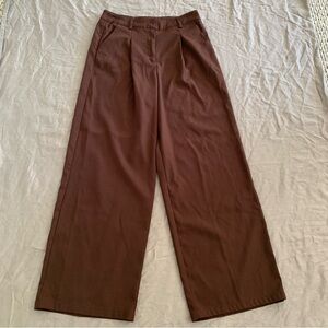 Versions Wide Leg Brown Trousers Modern 10 Lightweight Summer